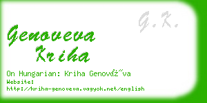 genoveva kriha business card